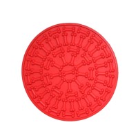 Silicone Dog Lick Pad Slow Treat Dispensing Mat Peanut Butter Lick Mat Sucks to Wall for Pet Bathing, Grooming, and Dog Training