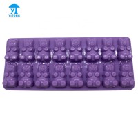 Lovely Design Silicone Cake Cookie Fondant Chocolate Mold Baking Tray, Food Grade Non-toxic 16-hole Silicone Gummy Bear Molds