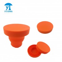 Silicone Collapsible Travel Cup Folding Mug with lids BPA Free Travel Camping Cup Reusable Graduated