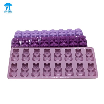 16 holes Gummy Bear Silicone Ice Cube Tray Food Grade Silicone ice mold Silicone Cookie Mold