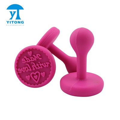 Eco-friendly food grade 3D pattern silicone cookie stamp