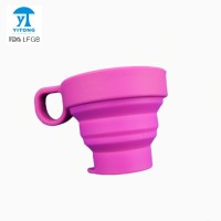 Food Grade Silicone Collapsible Cup with Handle Silicone Coffee Cup